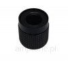 Knob knurled aluminium 1212 black